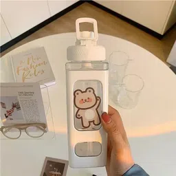 romj Kawaii Water Bottle with Straw and Sticker 700 ml Water Bottle image 4