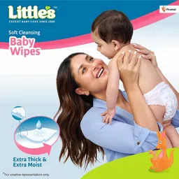 little's Soft Cleansing Baby Wipes with Aloe Vera, Jojoba Oil and Vitamin E image 2