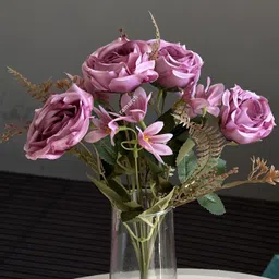 ramarch flower bunch only purple (without vase) for high quality bunch for vase Purple Bougainvillea Artificial Flower-picture-12