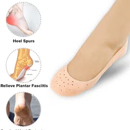 hm evotek Silicone Full Length Anti Crack Foot Protector Moisturizing Skin Socks Women K4 Heel Support image 5