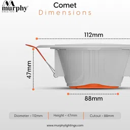 murphy 9W Comet Cool White Light, Round, Pack of 50, Recessed Suited for 3 inch box Ceiling Light Ceiling Lamp image 5