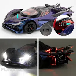 atoz 1:24 Scale Exclusive Alloy Metal Pull Back Die-cast Car Model with Sound Light image 3