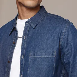 roadster Men Regular Fit Solid Casual Shirt image 3