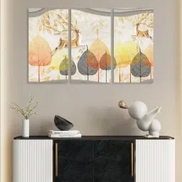 random Byzantine Multicolour Canvas Framed People & Places Art Panel Set of 3 image 1