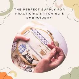 asian hobby crafts Matty Fabric for Embroidery, Cross Stitch, and Knitting, 5 Color. image 5