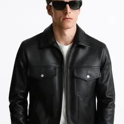 inma enterprises Men Solid Biker/Riding Jacket image 1