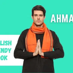 ahmadun Embroidered Cotton Blend Men Yellow, Orange, White Scarf image 3