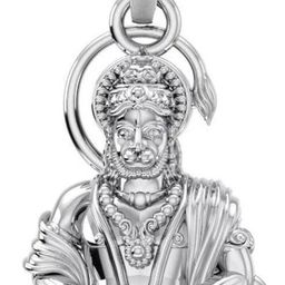 akshat sapphire Sterling Silver (92.5% purity) God hanuman Pure Silver Lord hanuman Locket for Good Health & Wealth Sterling Silver Pendant-picture-14