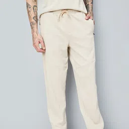 max Men Solid Beige Track Pants-picture-14