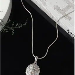 akshat sapphire Sterling Silver (92.5% purity) God Vishnu Narsimha Pendant For Men & Women Pure Silver Lord Vishnu Narsimha Locket For Good Health & Wealth Sterling Silver Pendant image 2