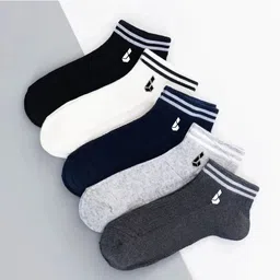 bahuzo Men Solid Low Cut, Ankle Length image 2