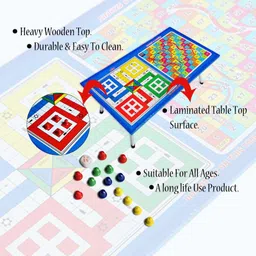 stepping stones Ludo snakes ladders game 2 in 1 lapttop study table game Educational Board Games image 4