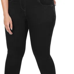 Women Regular Mid Rise Black Jeans-image-35