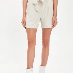 defacto Solid Women Beige Casual Shorts image 4