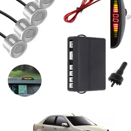 msnp Silver Waterproof Parking Sesnor With Led Display For Vehicle-98 Universal Silver 4pcs Reverse Parking Safety Sensor For Car-98 Parking Sensor-picture-17