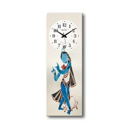 olive tree Multicolour Rectangle 24 Inches Wooden Wall Clock image 4