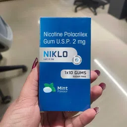 niklo Nicotine Mint Gums | 2 mg | Less Sugar | 2 packs-20 gums |USP Grade | Smoking Cessations-picture-21