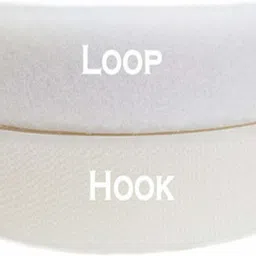 artvelly 25 Meter White 4 Inch (100 mm) Width Velcro Hook and Loop Fastener tape roll. Sew-on Velcro image 2