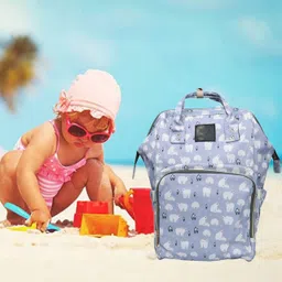 shopybucket Travel Backpack Designer Nappy Stroller Bag (Green)AS BABY image 3