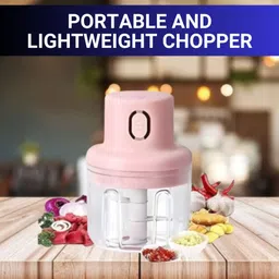 guggu Chopper (Electric Rechargeable Chopper) for Kitchen Vegetable Garlic Onion W74 Electric Vegetable & Fruit Chopper-picture-25
