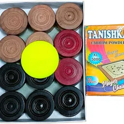 koodox MEDIUM SIZE CARROM WITH STRIKER,POWDER AND COINS 66 cm Carrom Board image 2