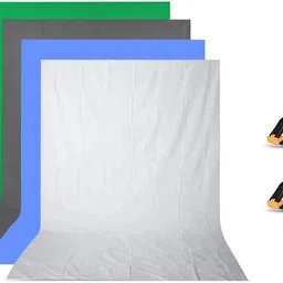 Hiffin ® 8x12 ft Gray|White|Green|Blue Screen, Photography Backdrop Background White Reflector Umbrella-picture-21