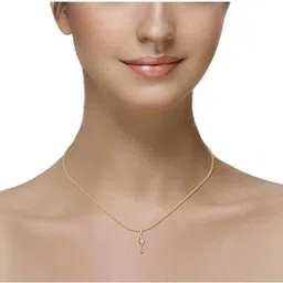 avsar Avsar Real Gold Mira Pendant AVP314YB 14kt Cubic Zirconia Yellow Gold Pendant image 2