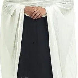 ashoka traders Cotton Blend Solid White Women Dupatta image 3