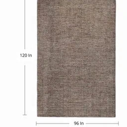 Brown Abstract Wool & Viscose 8 x 10 Feet Hand Woven Carpet by Kaleen India image 3