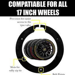 zyo 17 inch ABS Plastic New Embossed Pattern Wheel Cover 4pc For TVS_RAIDER_125 Bike Fairing Kit image 2