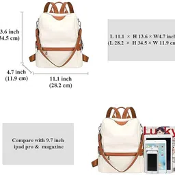 nme collection Small 15 L Backpack Stylish Anti-Theft Shoulder Bag for Casual Travel, College & Office image 3