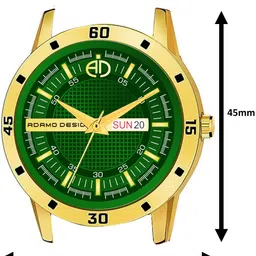 ADAMO Enchant Green Dial with Golden Chain Day & Date Men's & Boy's Watch Analog Watch - For Men 887YYM16 (6 Months Polish Gaurantee) image 4