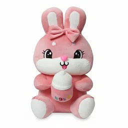 the thoughtful gifts Pink Bunny Soft Toy with Milk Bottle - 23 cm-picture-11