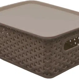 kuber industries Plastic Plastic 3 Pieces Extra Small Size Multipurpose Solitaire Storage Basket with Lid (Multi) - CTKTC23264 Storage Basket image 4