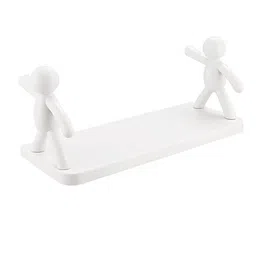 utility jet Acrylic White Adhesive Wall Shelf image 2