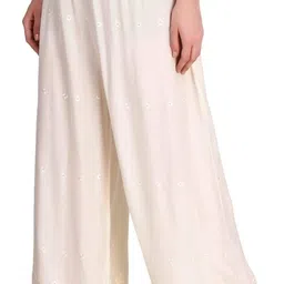 mixfit Women Relaxed Cream Viscose Rayon Trousers-picture-28