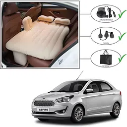 gadiparts NEW Car Inflatable Bed Beige with Two Air Pillows with Pump Kit for Aspire Car Inflatable Bed image 2