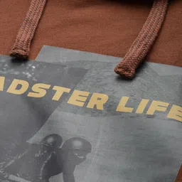 roadster Men Full Sleeve Printed Hooded Sweatshirt image 2