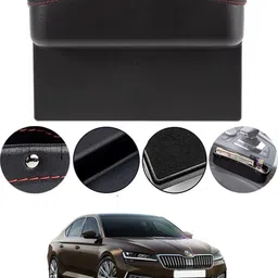 maties Universal Car Side Seat Gap Pocket With Phone,Key,Coin,Wallet Holder Black-254 Car Side Seat Catcher-picture-18