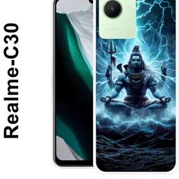 covertrust Back Cover for Realme C30, Lord, Shiva, Mahadev, Bholenath ,096-picture-17