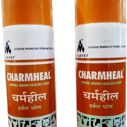 adilaid CHARMHEAL Ayurvedic Veterinary Herbal wound-Healing Foam for Animals (125ml x 2) Pet First Aid Kit image 1
