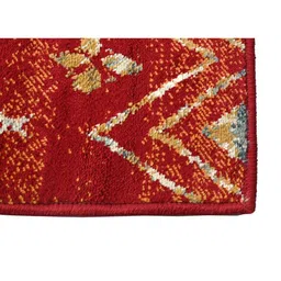 sapana carpet-mats Red Chevron Polypropylene 3 ft X 5 ft Machine Made Carpet image 4