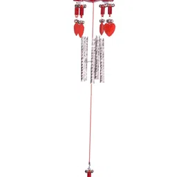 lucky n awesome Lucky Red Heart Wind Chimes for Positivity Peaceful Sound for Home & Gift Aluminium Windchime-picture-10