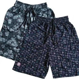 bumchums Pack of 2 Graphic Print Men Multicolor Bermuda Shorts-picture-14