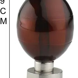 gloxy Silver, Brown Rod Rail Bracket, Curtain Knobs, Curtain Hooks, Curtain Rods Metal image 3