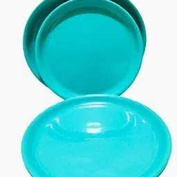 kanha Plastic Microwave Safe Unbreakable Round dinner plate 6 Pcs Plate Set Made in India Dinner Plate image 3