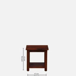 woodsworth from pepperfry Eva Sheesham Wood End Table In Honey Oak Finish image 2