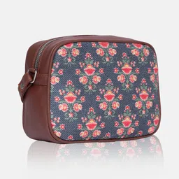 zouk Multicolor Women Sling Bag Vegan Leather and Indian Fabric Slings - Side Bags for Mobile Phones and Wallets-picture-14