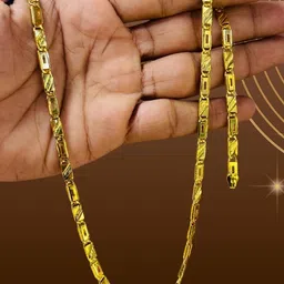 rkb sales 1gm gold plated High Quality Indian Polished chain “20” Inch for men Gold-plated Plated Alloy Chain-picture-33