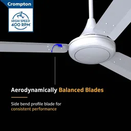 crompton High Speed Cei;ing Fan Surebreeze 100% Copper Longer Life 4 with 24 Months Warranty Energy Saving 1200 mm Ceiling Fan image 3